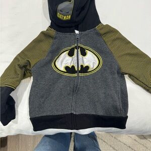 Batman Black and Gray Apparel with Yellow Highlights